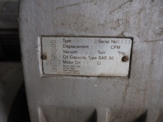 Busch Vacuum Pump 400 Pic 01